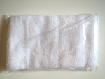 袋入平地付上級白ソフトタオル(160匁)★個別包装※600枚入ケース売り大特価